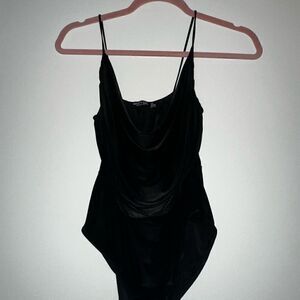 Black cowl neck NASTY GAL bodysuit